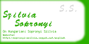 szilvia sopronyi business card
